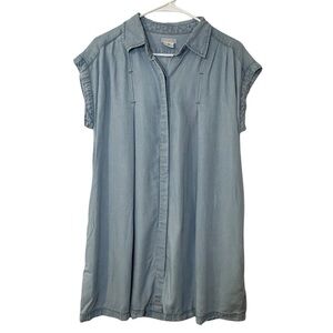 Urban Outfitters Cooperative Dress Chambray Blue Mini Shirtdress Womens XS